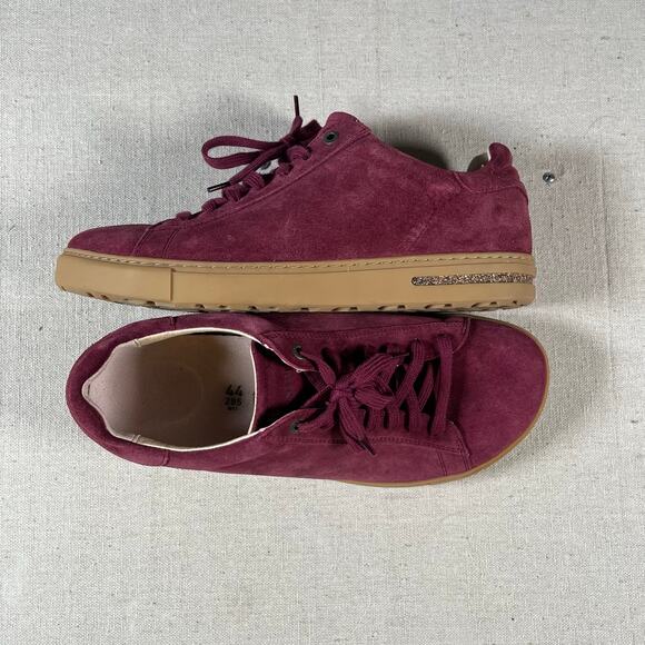 Birkenstock Bend Low Top Lace Up Sneaker Red Suede EU 44 Men's US 11 - Picture 2 of 7